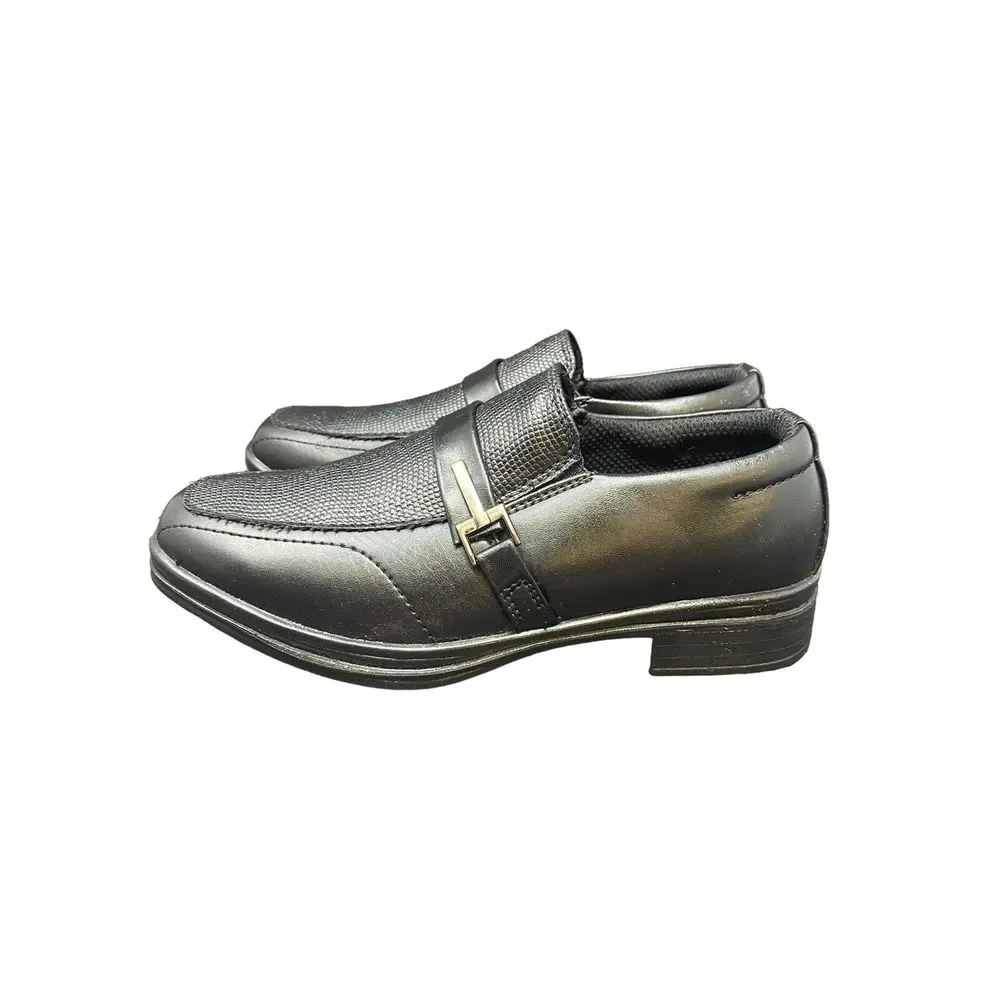 Deer Stags Kid's 1-M Bold Slip On Dress‎ Shoes Comfort Loafer Oxfords Black NEW